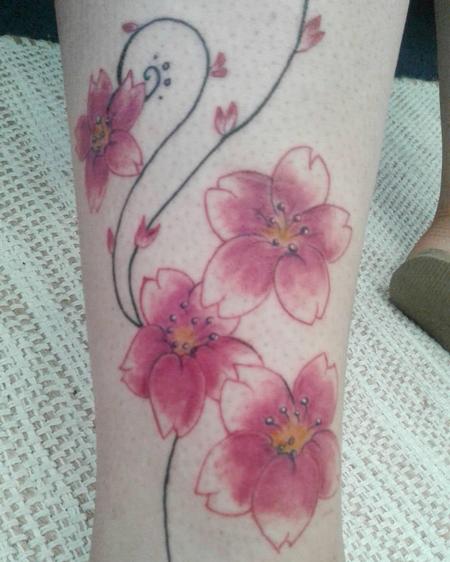 Tattoos - Water color Flowers - 125046