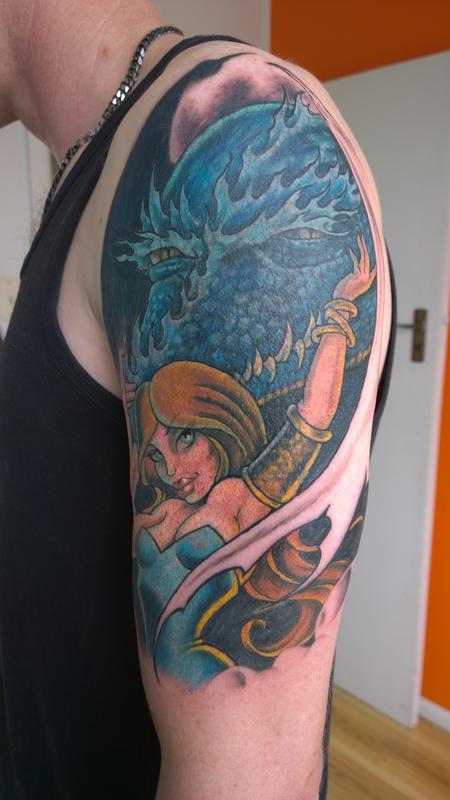 Tattoos - Maiden and Dragon Tattoo  - 112318
