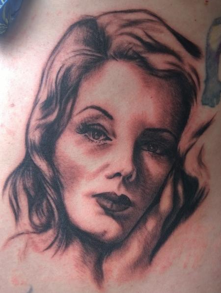Tattoos - Film Noir Beauty Portrait Tattoo - 113891