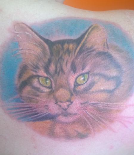 Tattoos - Pet Cat Portrait Tattoo  - 119947