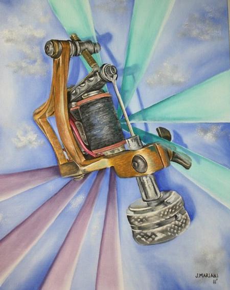 Justin Mariani - Flying Iron, Oil on Canvas 