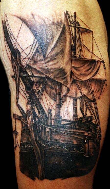Tattoos - Pirate Ship - 69583