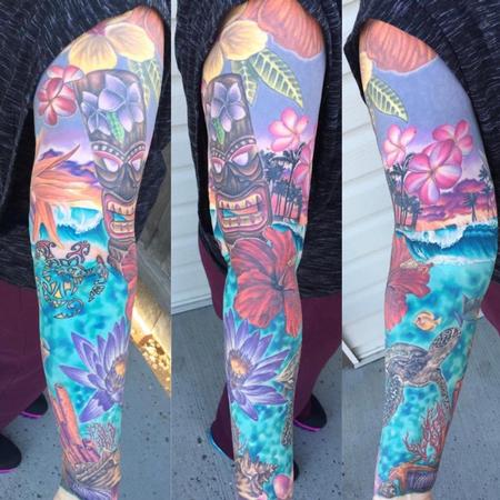 Tattoos - Hawaiian Sleeve - 142163