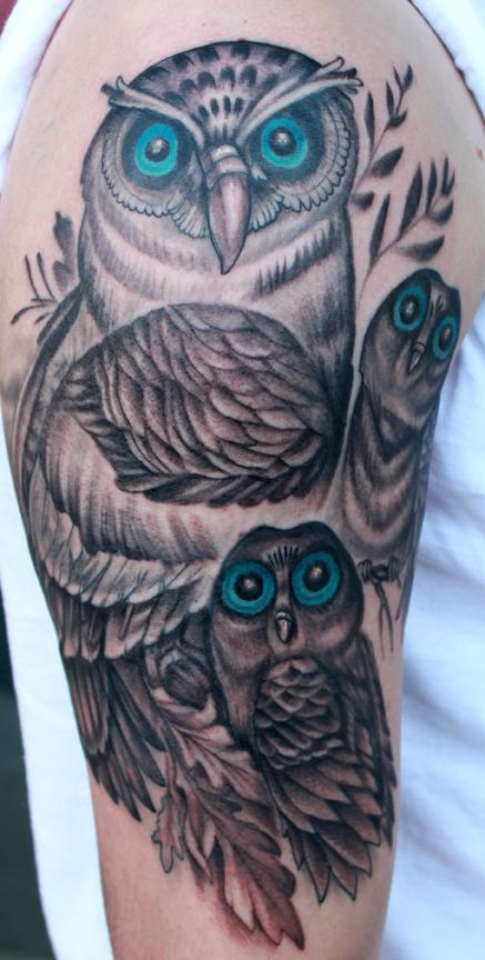 Tattoos - Owl family tattoo - 92145