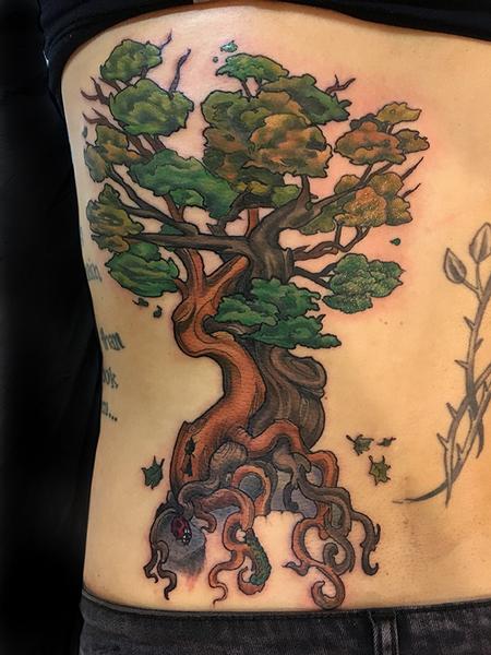 Tattoos - Intertwining Trees and Lock - 132591