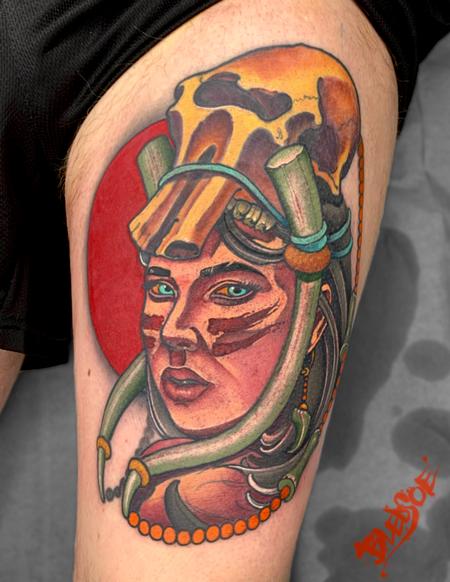 Kevin Bledsoe - Ancient woman warrior tattoo 