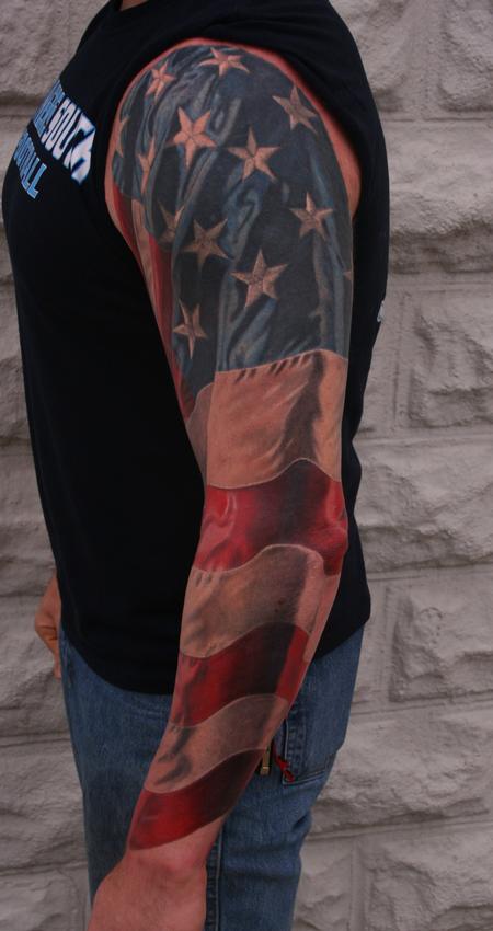 Tattoos - American Flag Sleeve - 121783