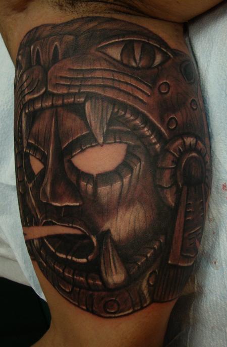 Tattoos - Aztec Mask - 113995