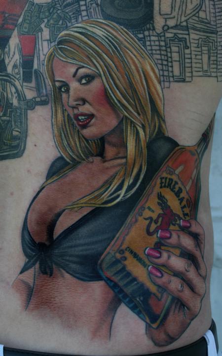 Tattoos - Fireball Whiskey Girl - 114093