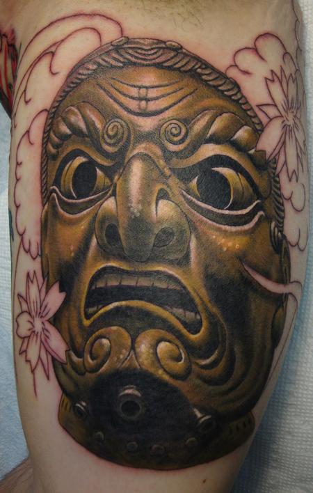 Tattoos - Samuri Mask- In Progress - 94366