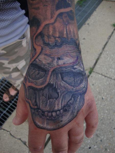 Tattoos - Skully Hand - 122701