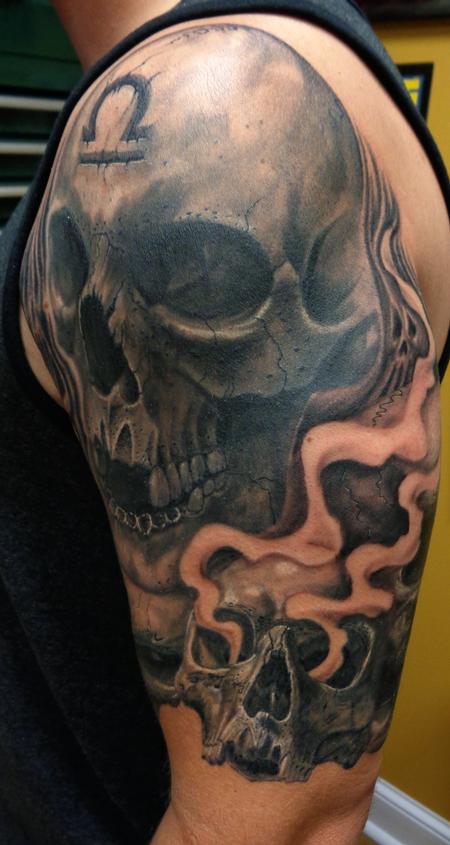Tattoos - Smokey Skull - 99554