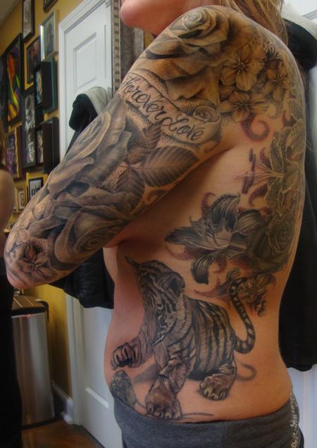 Tattoos - Tiger Cub Side Piece - 101342