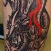 Tattoos - Black, Grey and Red Asian Dragon - 95418
