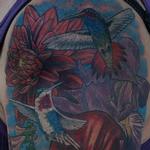 Tattoos - Hummingbird and Floral Half Sleeve - 114117