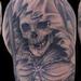 Tattoos - Grim Reaper Rolling the Dice for your Life Sleeve Tattoo by Larry Brogan - 70989