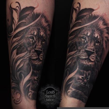 Louis Santos - Realistic Lion Tattoo