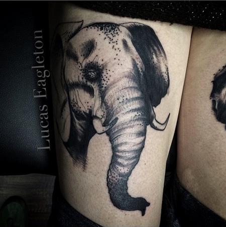 Tattoos - Freehand elephant 2 - 109479