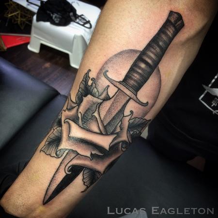 Tattoos - Knife and Rose - 127525