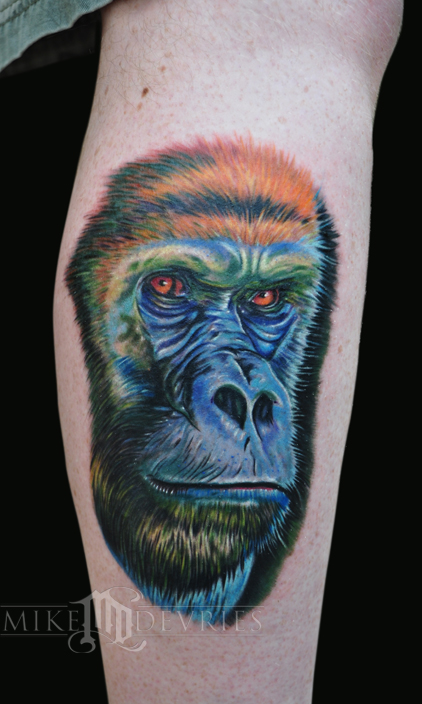 Gorilla Tattoo by Mike DeVries : Tattoos