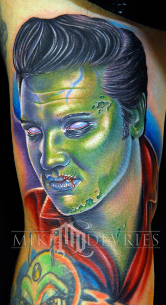 Tattoos - Zombie Elvis Tattoo - 26275