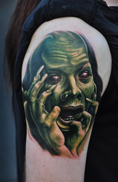 Tattoos - Crazy Face Tattoo - 64252