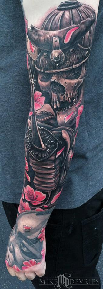 Tattoos - Skull Samurai Tattoo - 67621