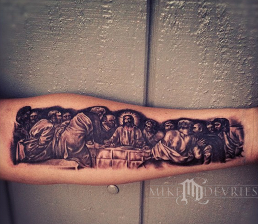 Amazing Last Supper Jesus tattoo by Adrian Delgado  Tumbex