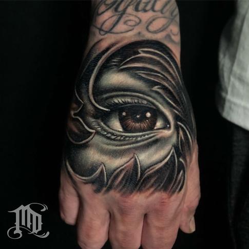 Mike DeVries - Eye Hand Tattoo