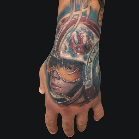 Mike DeVries - Luke Skywalker Hand Tattoo