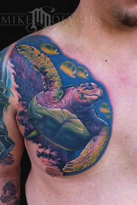 Mike DeVries - Sea Turtle Tattoo