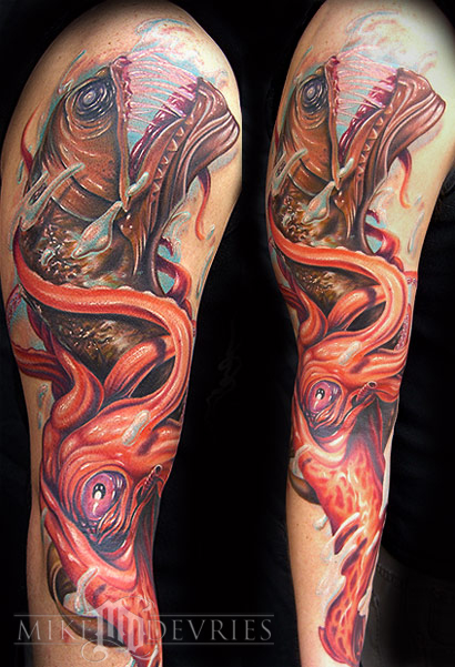 Mike DeVries - Giant Squid Tattoo