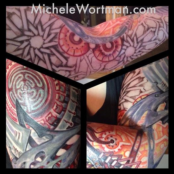 Tattoos - Sashas Tech-Mech bio sleeve (innerarm in progress) - 91875