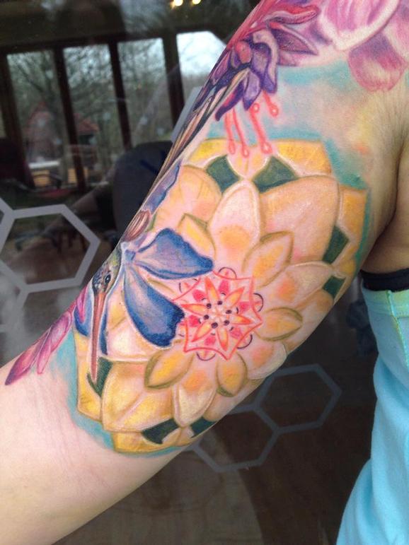 Tattoos - Jessicas inner arm mandala ( in progress) - 91877