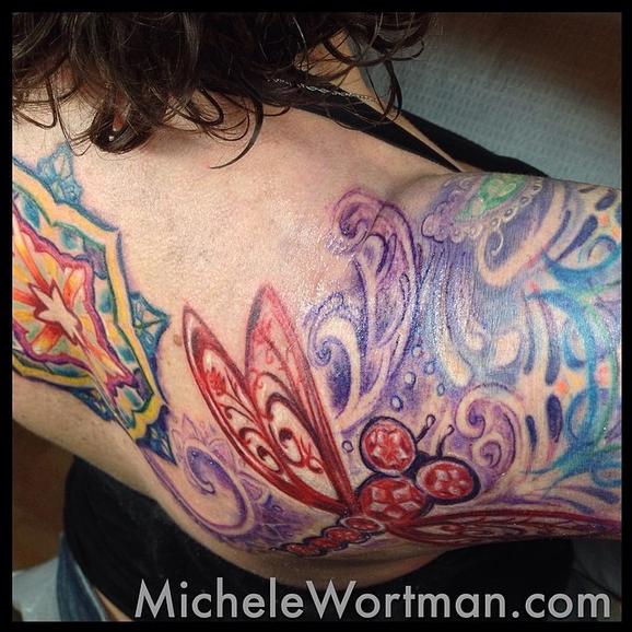 Tattoos - Dawn's Jewel toned Filagree and mandala - 91880