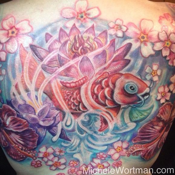 Tattoos - Yolandas Koi in Watergarden Splender - 91908