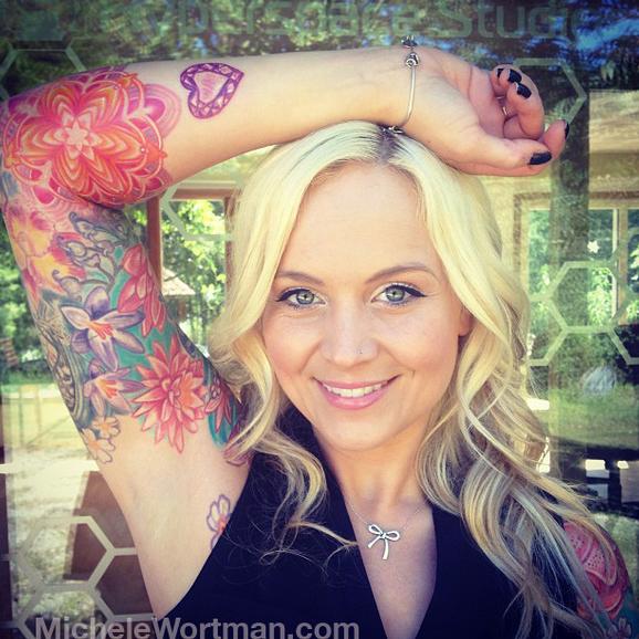 Tattoos - Jenns Flight and flowers body set (crop) - 91938