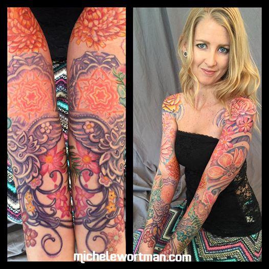 Tattoos - Lisas  Feathers and Flowers bodyset - 117140