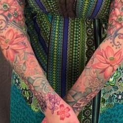 Tattoos - Vintage floral bodyset on Renee - 117143