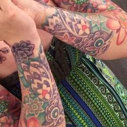 Tattoos - Vintage floral bodyset on Renee - 117142