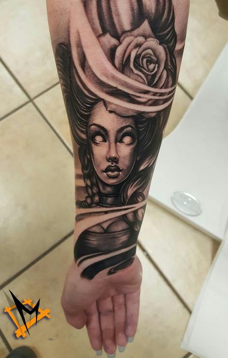 Tattoos - Muecke custom chick tattoo - 128187