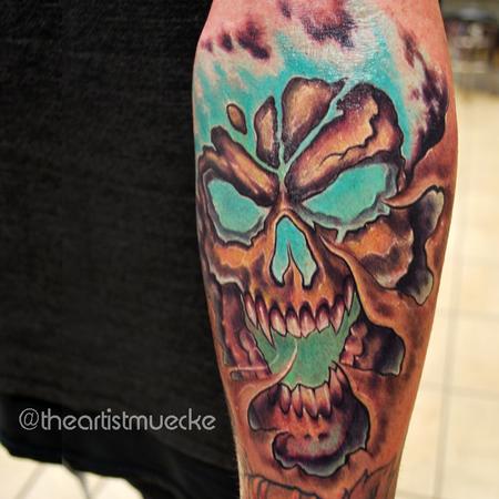 Tattoos - Muecke Freehand Skull Tattoo Art - 86214