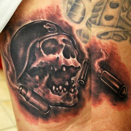 Tattoos - Muecke Custom Army Skull Bullets - 86209