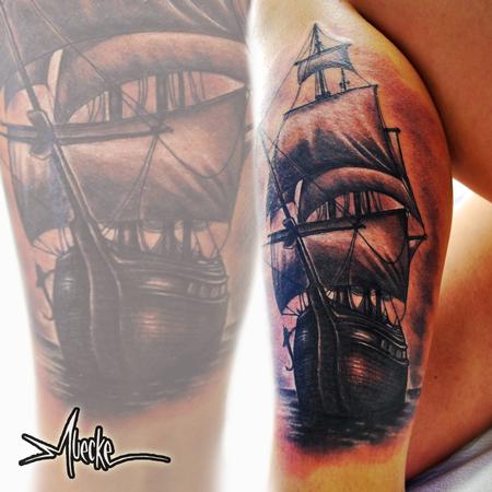 Tattoos - Muecke Ship tattoo  - 91217