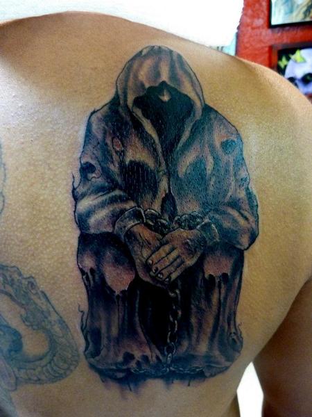 Tattoos - hooded figure - 64078