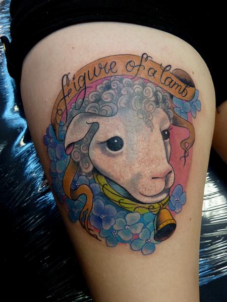 Tattoos - Figure of a lamb - 79826