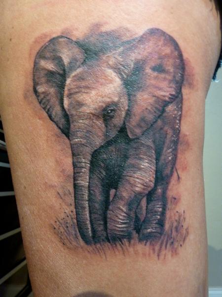 Mully - Baby elephant tattoo