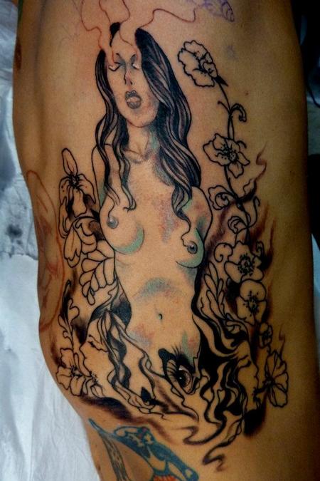 Tattoos - In progress illustrative girl - 64097