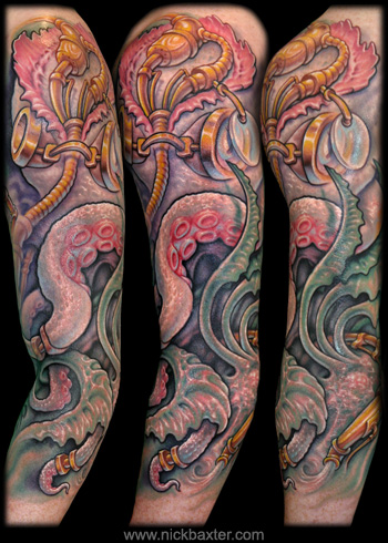 Tattoos - Steampunk Octopus - 32824