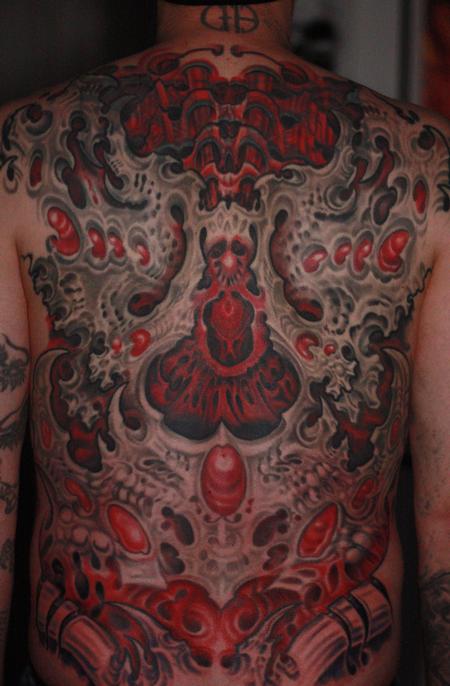 Phil Robertson - Biomech back tattoo